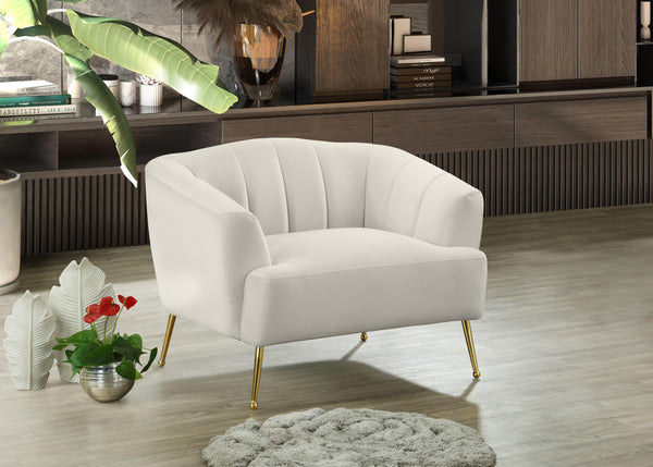 Tori Cream Velvet Chair