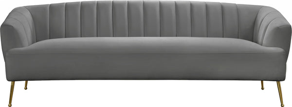 Tori Grey Velvet Sofa