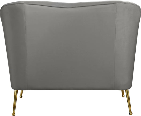 Hermosa Grey Velvet Chair