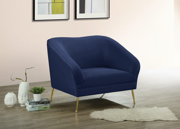 Hermosa Navy Velvet Chair