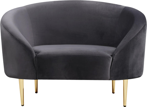 Ritz Grey Velvet Chair