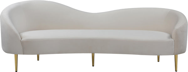 Ritz Cream Velvet Sofa