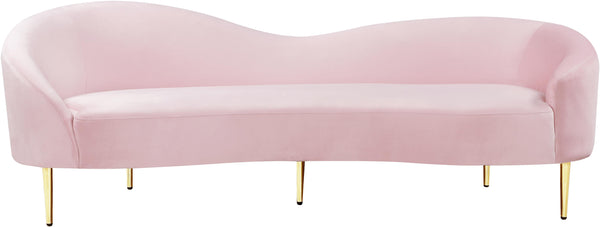 Ritz Pink Velvet Sofa