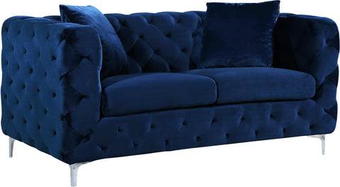 Scarlett Navy Velvet Loveseat image