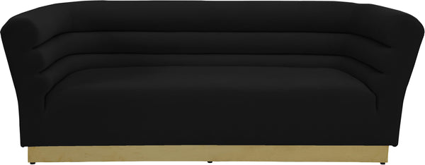 Bellini Black Velvet Sofa