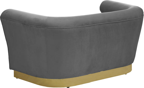 Bellini Grey Velvet Loveseat