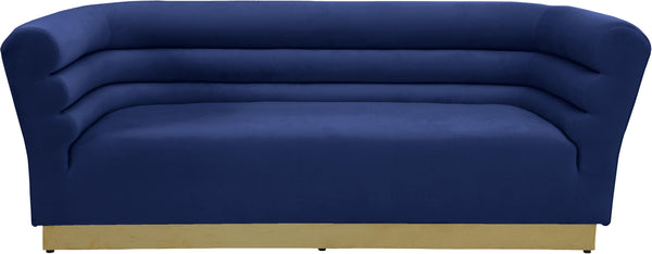 Bellini Navy Velvet Sofa