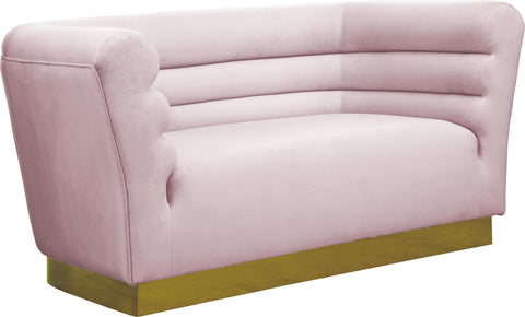 Bellini Pink Velvet Loveseat image