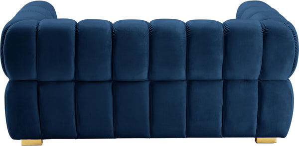 Gwen Navy Velvet Loveseat