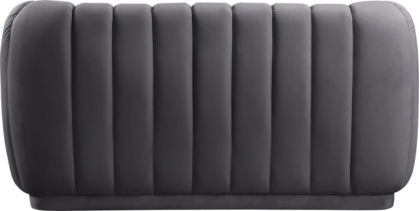 Dixie Grey Velvet Loveseat