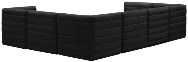 Quincy Black Velvet Modular Sectional