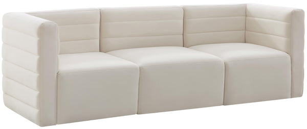 Quincy Cream Velvet Modular Sofa