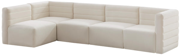 Quincy Cream Velvet Modular Sectional