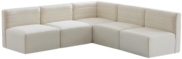 Quincy Cream Velvet Modular Sectional