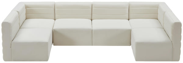 Quincy Cream Velvet Modular Sectional