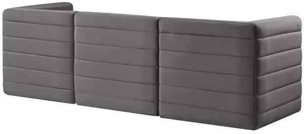 Quincy Grey Velvet Modular Sofa