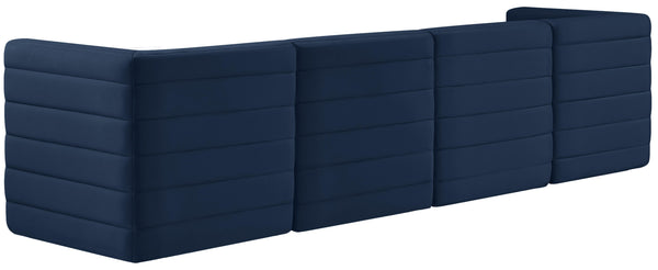 Quincy Navy Velvet Modular Sofa