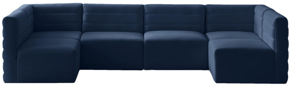 Quincy Navy Velvet Modular Sectional