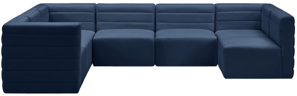 Quincy Navy Velvet Modular Sectional