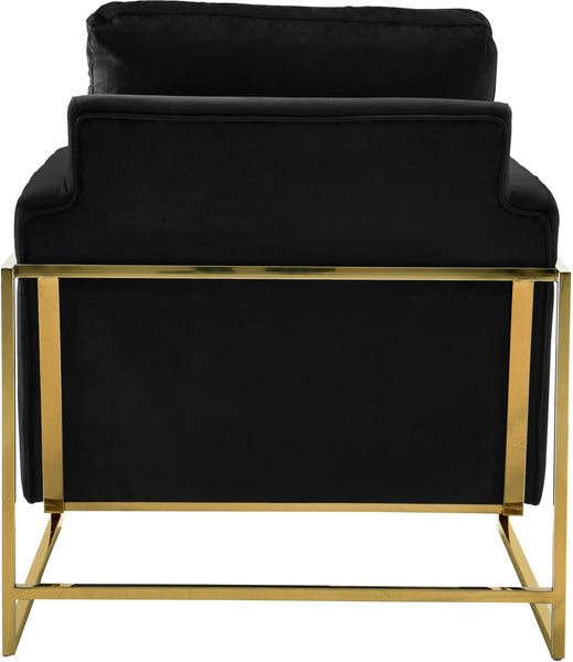 Mila Black Velvet Chair