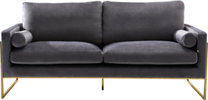 Mila Grey Velvet Sofa