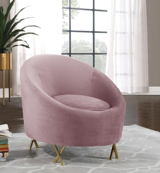 Serpentine Pink Velvet Chair