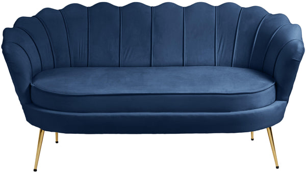 Gardenia Navy Velvet Loveseat