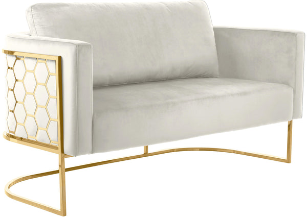 Casa Cream Velvet Loveseat