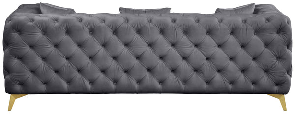 Kingdom Grey Velvet Sofa