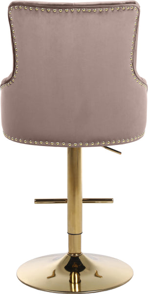 Claude Pink Velvet Adjustable Stool