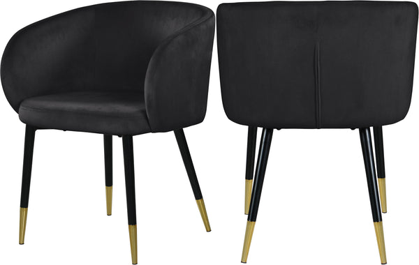 Louise Black Velvet Dining Chair