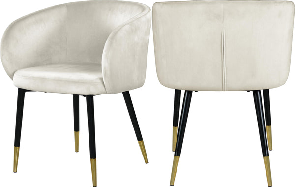 Louise Cream Velvet Dining Chair