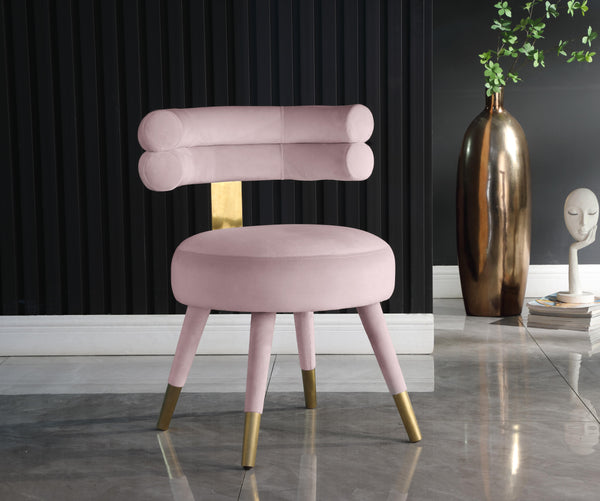 Fitzroy Pink Velvet Dining Chair