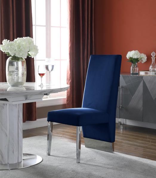 Porsha Navy Velvet Dining Chair