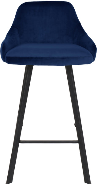 Viviene Navy Velvet Stool