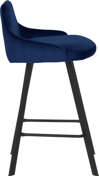 Viviene Navy Velvet Stool