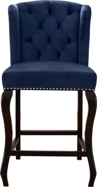 Suri Navy Velvet Stool