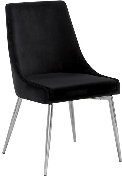 Karina Black Velvet Dining Chair