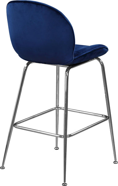 Paris Navy Velvet Stool