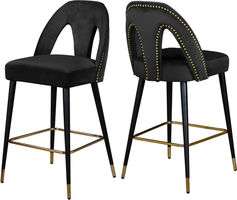 Akoya Black Velvet Stool image