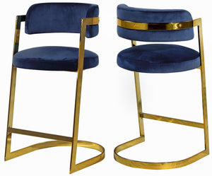 Stephanie Navy Velvet Stool image