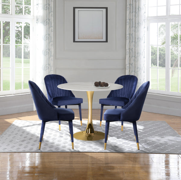 Belle Navy Velvet Dining Chair