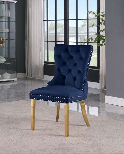 Carmen Navy Velvet Dining Chairs (2)