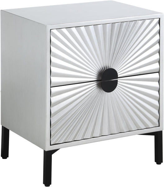 Glitz Antique Silver Side Table