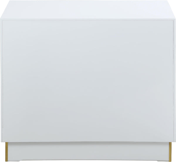 Cosmopolitan White Lacquer Side Table