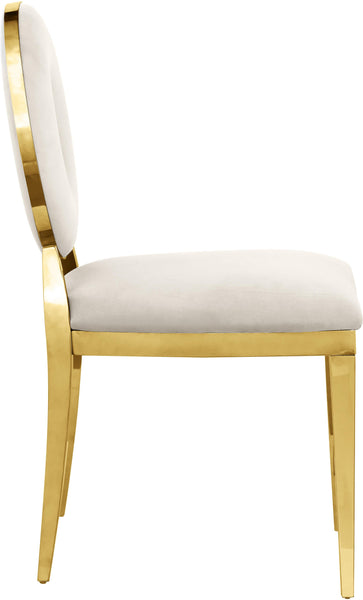 Carousel Cream Velvet Dining Chair