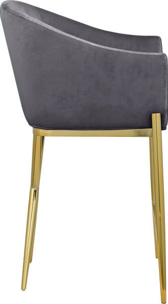 Xavier Grey Velvet Counter Stool