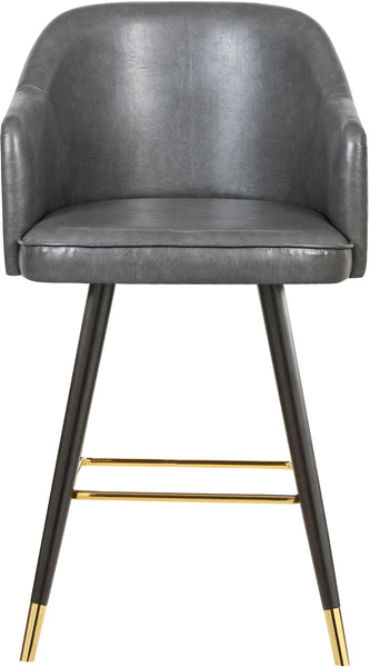 Barbosa Grey Faux Leather Counter/Bar Stool