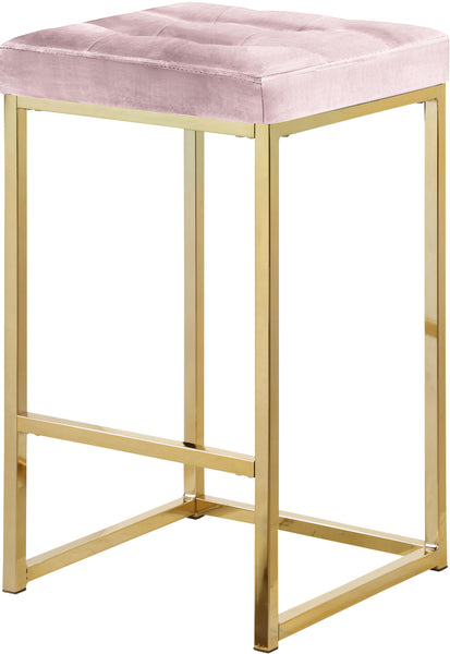 Nicola Pink Velvet Stool