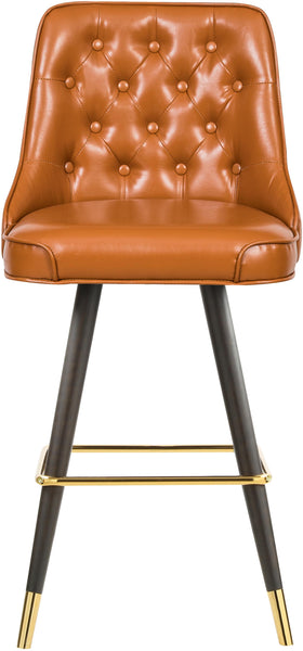 Portnoy Cognac Faux Leather Counter/Bar Stool